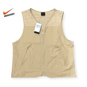 Nike Air Jordan Men's beige Gilet Full Zip Utility Vest HF9327 257 classic